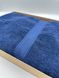 Подарочное банное махровое полотенце Utopia 140х70 см темно-синее F0201 фото 3