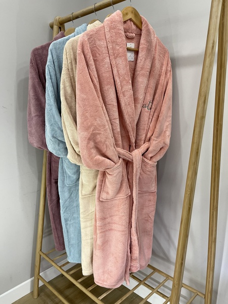 Жіночий банний халат Cutie персиковий F0152 фото
