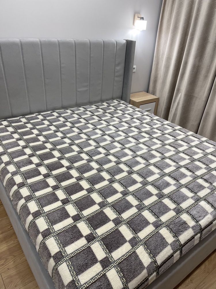 Плед Сніжок Грецький квадратик 150х200 см F0190 фото