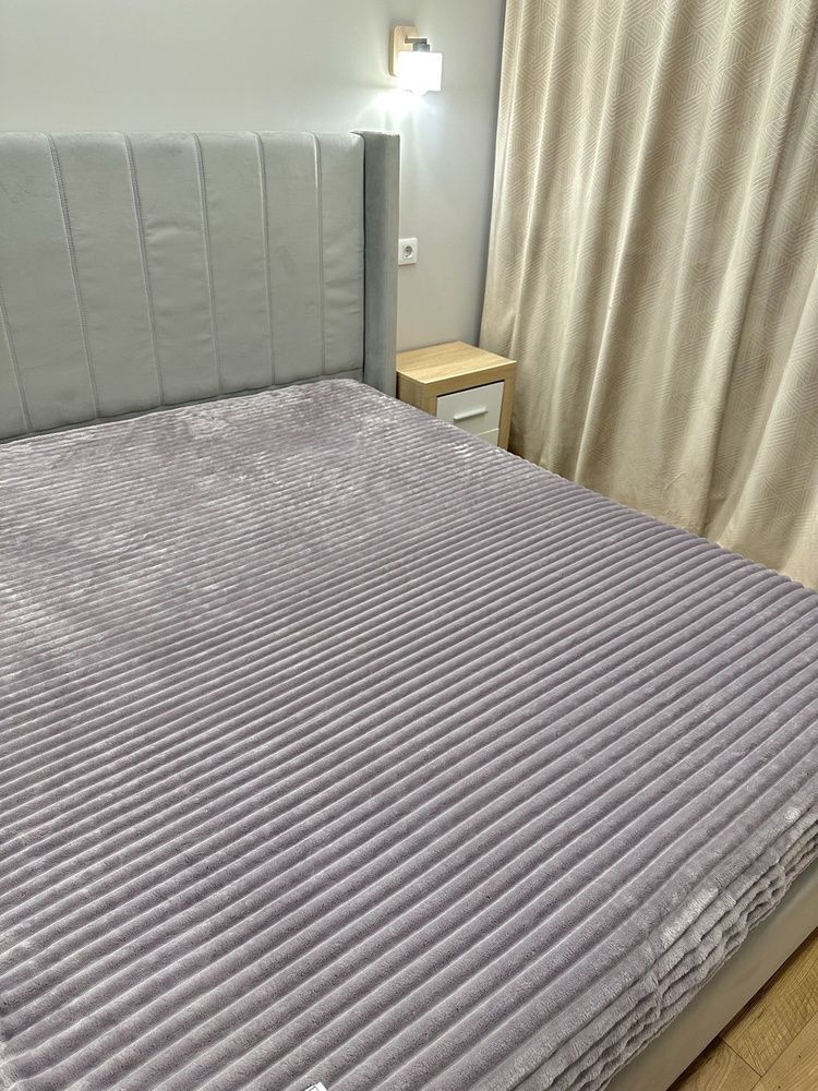 Плед королівський шарпей Смужка 200x230 см бузковий F0361 фото
