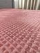 Двухсторонний плед Ромбики на овчине 200x230 см розовый F0317 фото 3