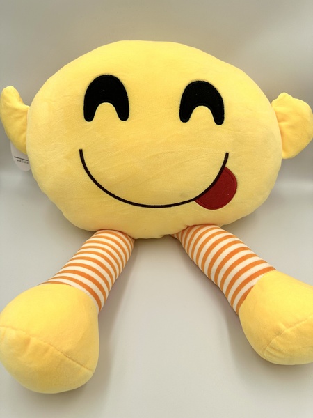 Мягкая игрушка с пледом Смайл Озорник желтый F0370 фото