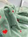 Подарочный набор банных полотенец из микрофибры Сердечки зеленый F0418 фото 5