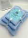 Подарочный набор банных полотенец из микрофибры Сердечки голубой F0420 фото 1