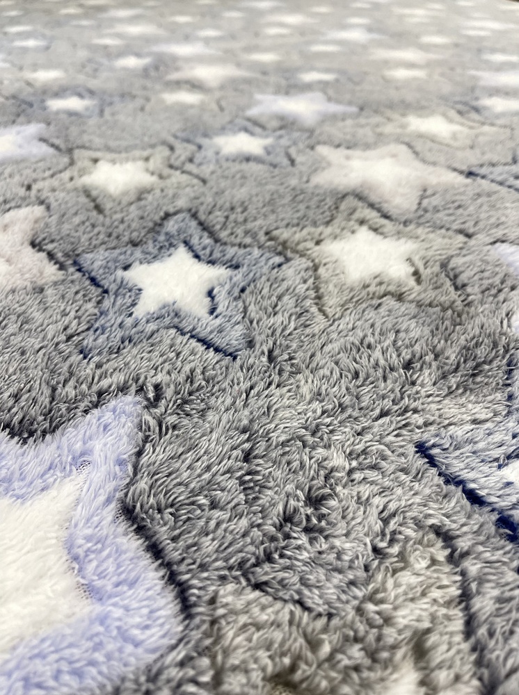 Плед Сніжок з зірками 180x200 см F0128 фото