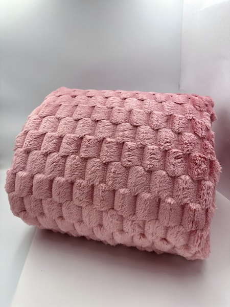 Плед королевский шарпей 3D стандарт 200x220 см розовый F0382 фото